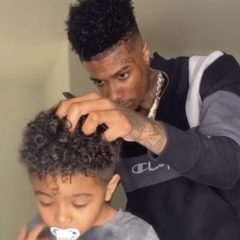 Blueface Gives His Son A Super Fire Haircut At Home