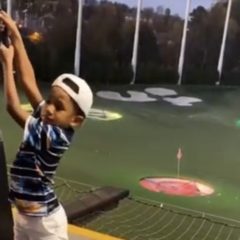 Lil Baby Shows Off His Sons + QC's Pee Golf Swinging Skills