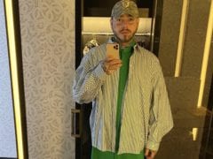 Post Malone Selfie Green Dress