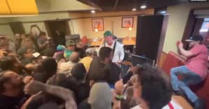 Watch Blink-182 play a scramblin’, sizzlin’ show inside a Denny’s