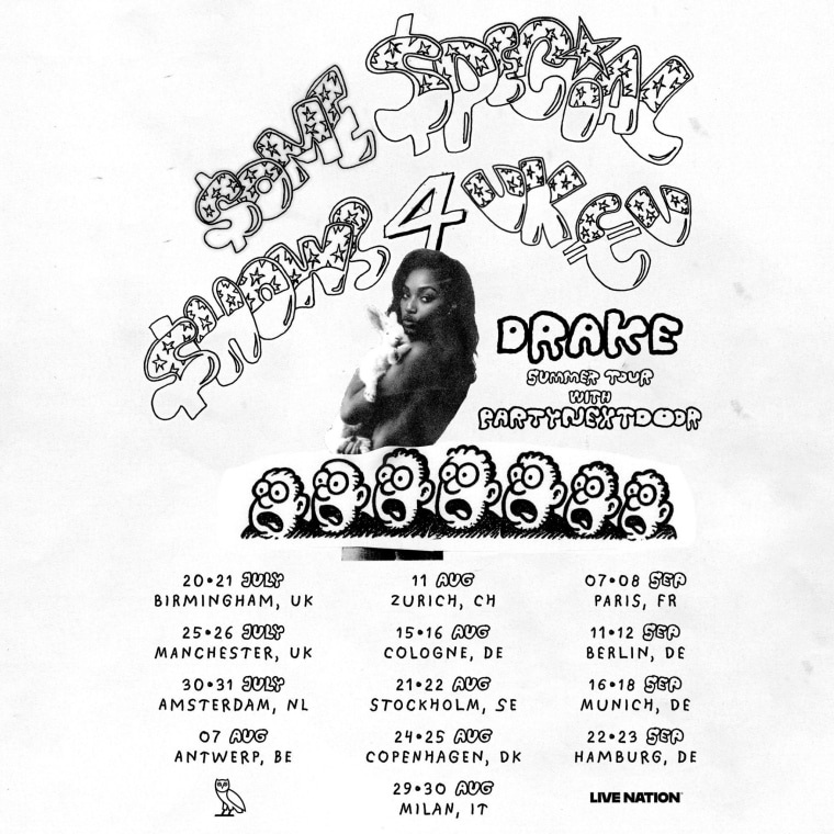 Drake and PARTYNEXTDOOR announce U.K. and European tour